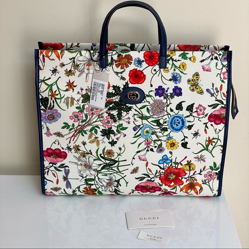Gucci #550140 Large Linea Canvas Tote